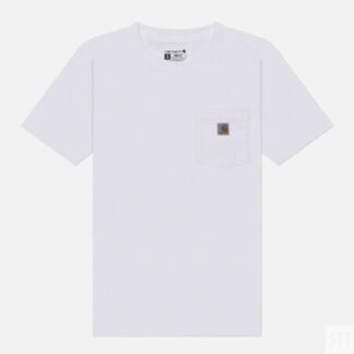 Женская футболка Carhartt Loose Fit Heavyweight K87 Pocket, цвет белый, раз