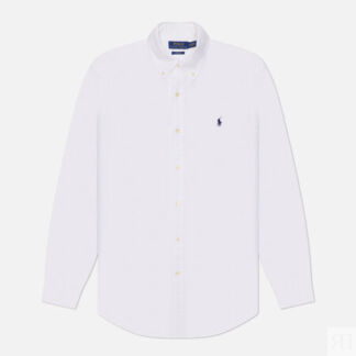 Мужская рубашка Polo Ralph Lauren Garment Dyed Oxford, цвет белый, размер S