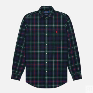 Мужская рубашка Polo Ralph Lauren Plaid Twill Custom Fit, цвет зелёный, раз