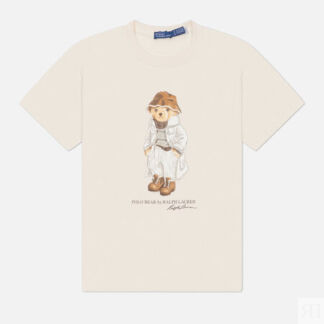 Женская футболка Polo Ralph Lauren Polo Bear Coat, цвет белый, размер L