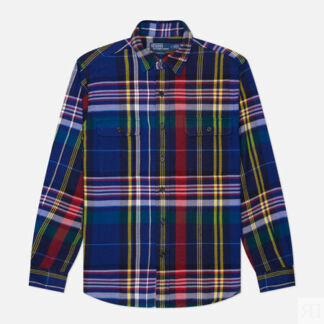 Мужская рубашка Polo Ralph Lauren Plaid Classic Fit, цвет синий, размер L
