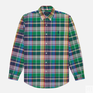 Мужская рубашка Polo Ralph Lauren Plaid Poplin Custom Fit, цвет зелёный, ра