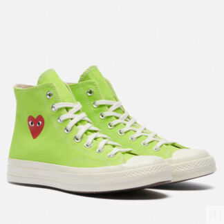 Мужские кеды Converse x Comme des Garcons Play Chuck 70 Hi, цвет зелёный, р