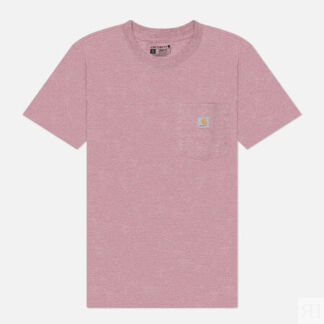 Женская футболка Carhartt Loose Fit Heavyweight K87 Pocket, цвет розовый, р