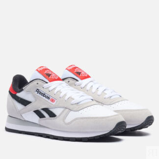 Мужские кроссовки Reebok Classic Leather, цвет белый, размер 43 EU