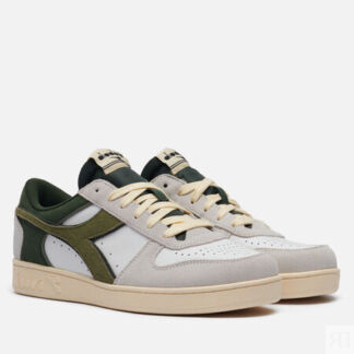 Кроссовки Diadora Magic Basket Low Suede Leather, цвет белый, размер 40 EU