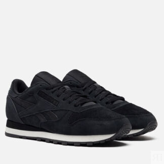Мужские кроссовки Reebok Classic Leather, цвет чёрный, размер 40.5 EU