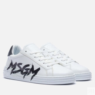 Женские кроссовки MSGM Iconic Brush Stroke Logo, цвет белый, размер 39 EU