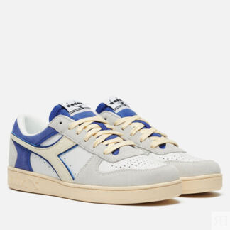 Кроссовки Diadora Magic Basket Low Suede Leather, цвет белый, размер 45.5 E