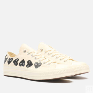 Кеды Converse x Comme des Garcons Play Chuck 70 Multi Heart Low, цвет бежев