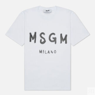 Женская футболка MSGM MSGM Milano Logo, цвет белый, размер XS