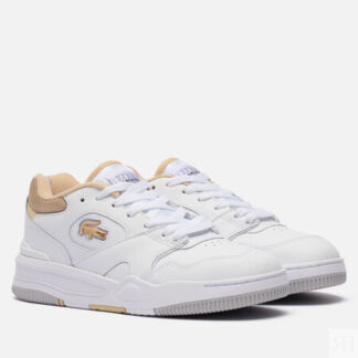 Женские кроссовки Lacoste Lineshot Contrasted Collar Leather, цвет белый, р