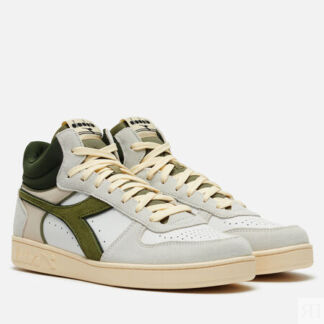 Кроссовки Diadora Magic Basket Demi Cut Suede Leather, цвет зелёный, размер