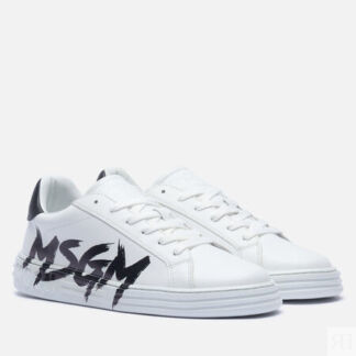 Мужские кроссовки MSGM Iconic Brush Stroke Logo, цвет белый, размер 43 EU
