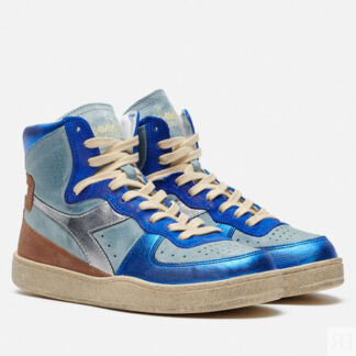 Женские кроссовки Diadora Heritage Mi Basket Metal Pigskin Used, цвет голуб