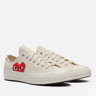 Мужские кеды Converse x Comme des Garcons Play Chuck 70 Low, цвет белый, ра