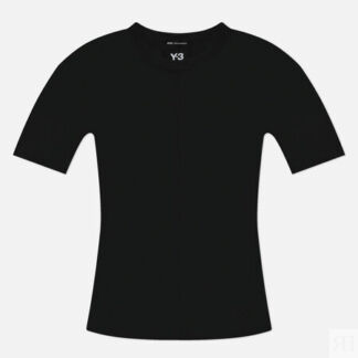 Женская футболка Y-3 Fitted, цвет чёрный, размер S