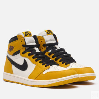 Мужские кроссовки Jordan Air Jordan 1 Retro High OG, цвет жёлтый, размер 42