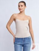 Майка-топ из хлопка на лямках zolla 025143310042 фото 5