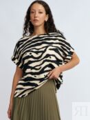 Блузка с коротким рукавом и принтом zolla 025131216042 фото 4