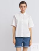 Рубашка из хлопка с коротким рукавом zolla 02522128Y022 фото 4