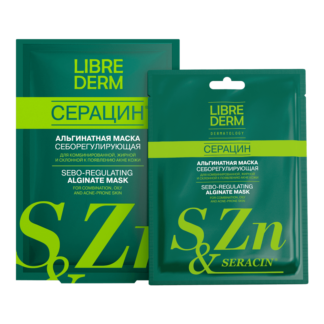Альгинатная маска для проблемной кожи себорегулирующая Серацин Librederm №5