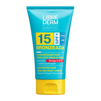 Солнцезащитный крем SPF15 с Омега 3-6-9 и термальной водой Librederm 150 мл