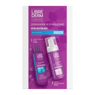 Набор для демакияжа и очищения сухой кожи Miceclean HYDRA Librederm