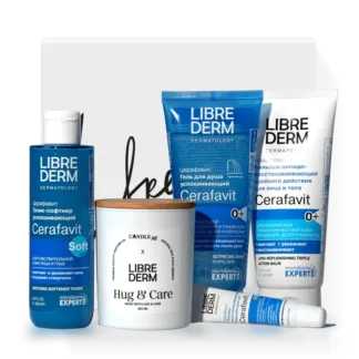 Набор косметики Cerafavit со свечой Hug & Care Librederm