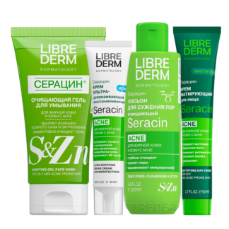 Набор косметики для лица «Успокаивающий комплекс» Seracin Librederm