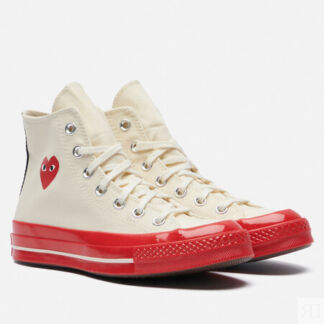 Кеды Converse x Comme des Garcons Play Chuck 70 Hi, цвет бежевый, размер 36