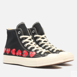 Мужские кеды Converse x Comme des Garcons Play Chuck 70 Multi Heart Hi, цве