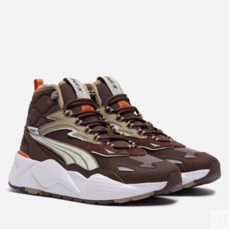 Кроссовки Puma RS-X Hi, цвет коричневый, размер 46 EU