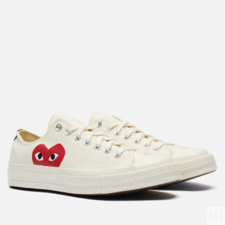 Мужские кеды Converse x Comme des Garcons Play Chuck 70 Low, цвет бежевый,