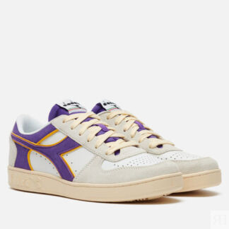 Кроссовки Diadora Magic Basket Low Suede Leather, цвет белый, размер 36.5 E
