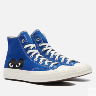 Мужские кеды Converse x Comme des Garcons Play Chuck 70 Hi, цвет синий, раз