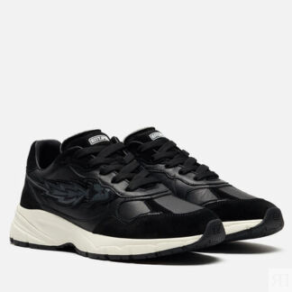 Мужские кроссовки Enterprise Japan EJ Running Low Suede/Nappa, цвет чёрный,