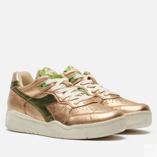 Женские кроссовки Diadora Heritage B.560 Metallic, цвет золотой, размер 38.