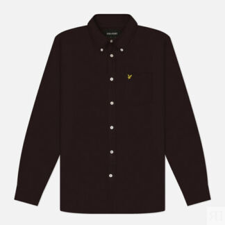 Мужская рубашка Lyle & Scott Plain Oxford, цвет коричневый, размер XXL