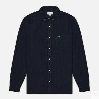 Мужская рубашка Lacoste Linen Regular Fit, цвет синий, размер 40