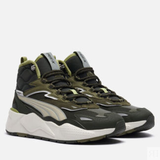 Кроссовки Puma RS-X Hi, цвет оливковый, размер 42 EU