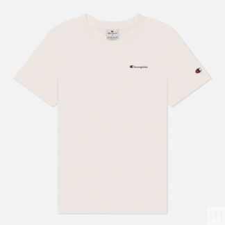 Женская футболка Champion Small Logo Crew Neck, цвет белый, размер M