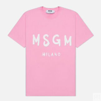 Женская футболка MSGM MSGM Milano Logo, цвет розовый, размер L