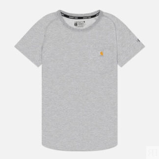 Женская футболка Carhartt Force Relaxed Midweight Pocket, цвет серый, разме