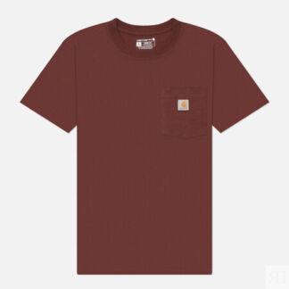 Женская футболка Carhartt Loose Fit Heavyweight K87 Pocket, цвет коричневый