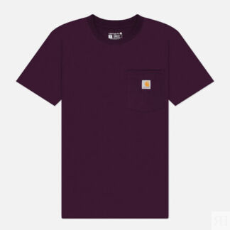 Женская футболка Carhartt Loose Fit Heavyweight K87 Pocket, цвет фиолетовый