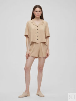 Пижамные шорты S/M, бежевый