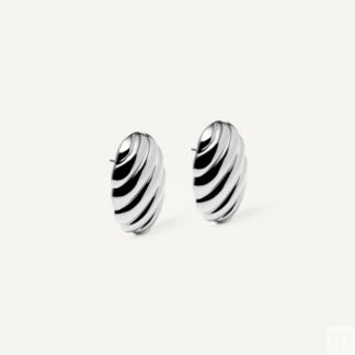 Серьги Curved Chubby Earrings – Silver PLAIN STUDIO