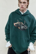 Худи oversize с капюшоном и принтом befree 4610283957098 фото 1