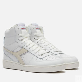 Женские кроссовки Diadora Magic Basket Mid Leather, цвет белый, размер 38 E